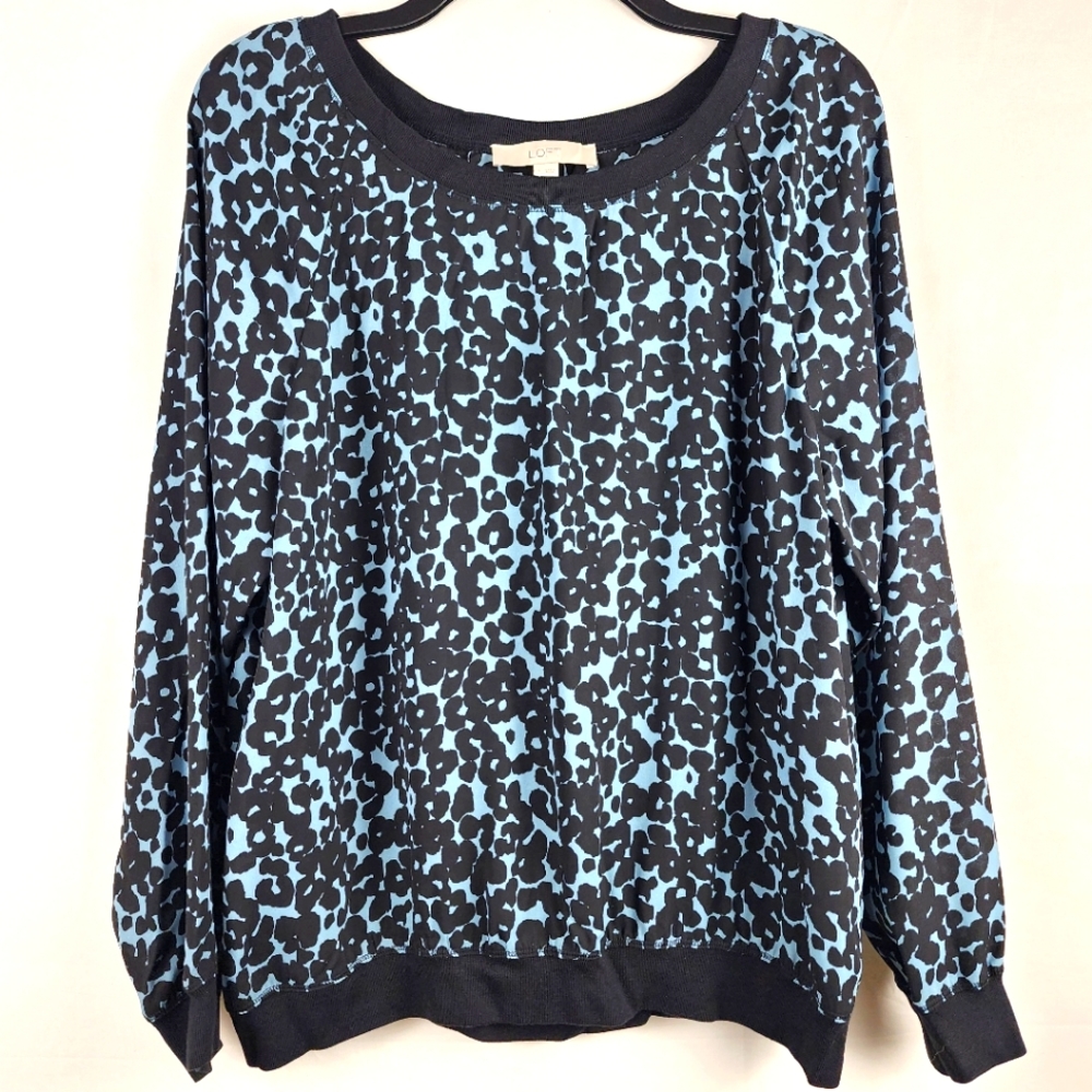 Loft Graphic Print Long Sleeve Top (L)